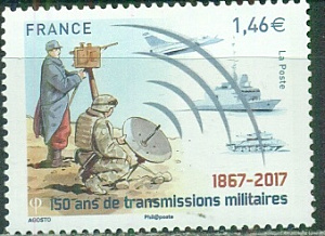 Франция, 2017, 150 Лет Военной Ссвязи, 1 марка